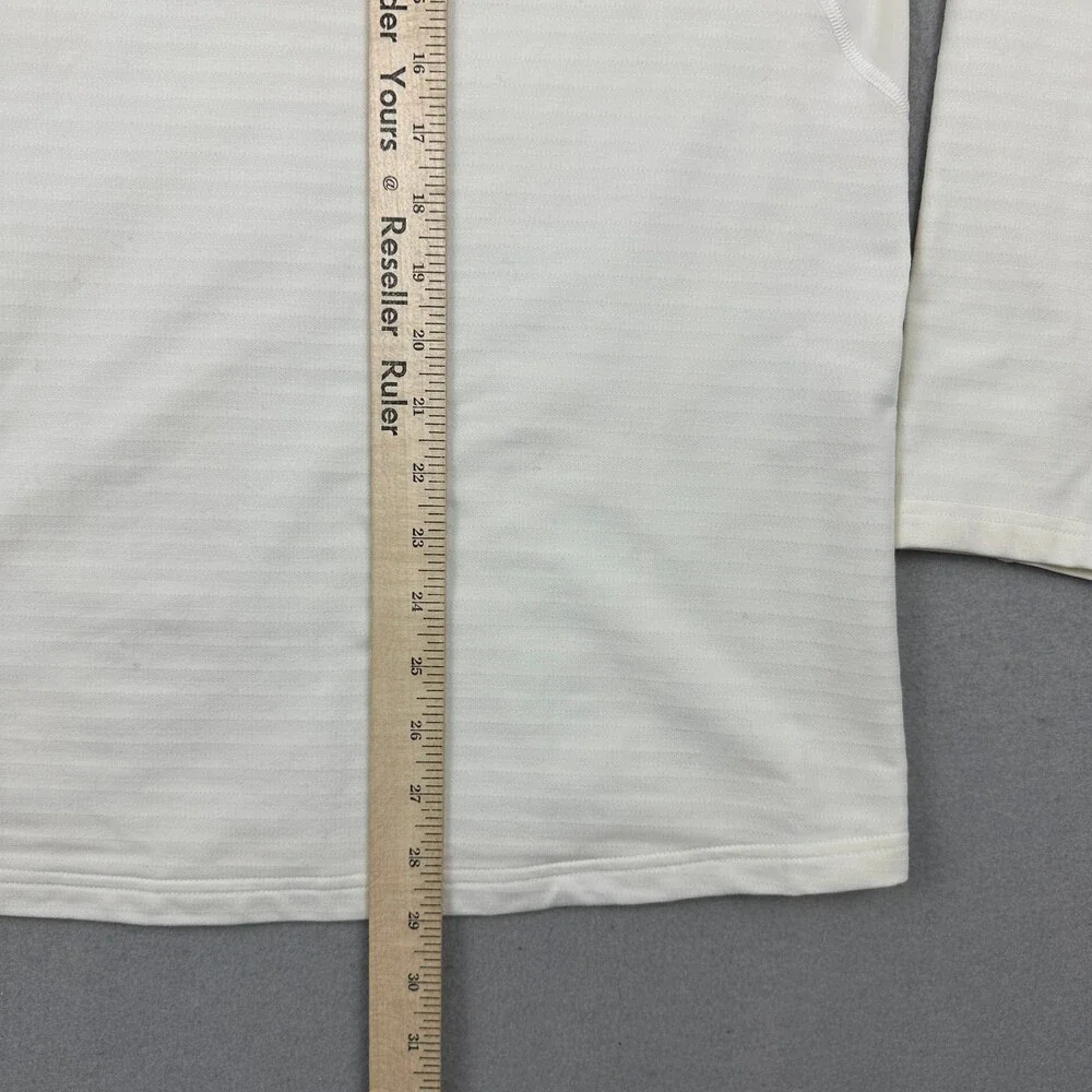Nike Pro Shirt Men Large White Mock Neck Dri-FIT Long Sleeve Base Layer L *